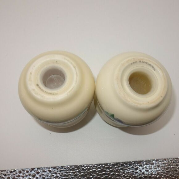 Pfaltzgraff Garden Party Impressions Salt and Pepper Shakers Cherries Flowers - Picture 3 of 5